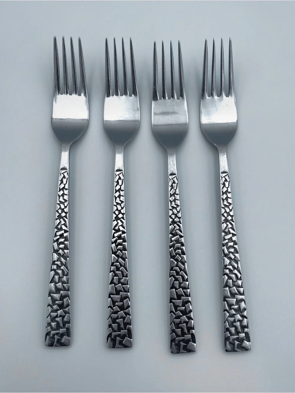 Vintage National Silver Co PAMPLONA Stainless Steel Dinner Forks- MCM - Set of 4